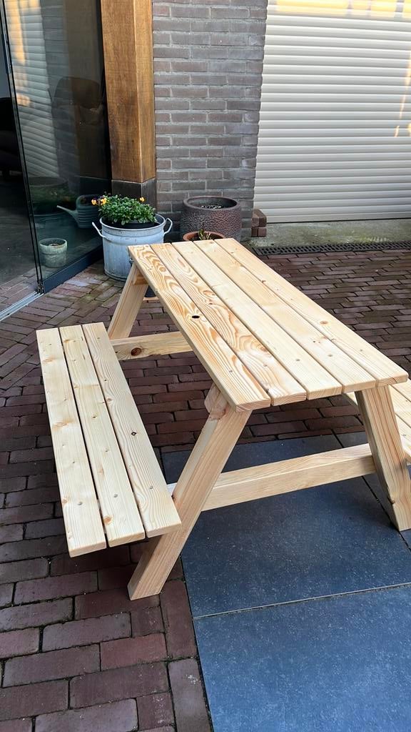 Picknicktafel voor kinderen NIEUW, Tuin en Terras, Picknicktafels, Nieuw, Rechthoekig, Hout, Ophalen
