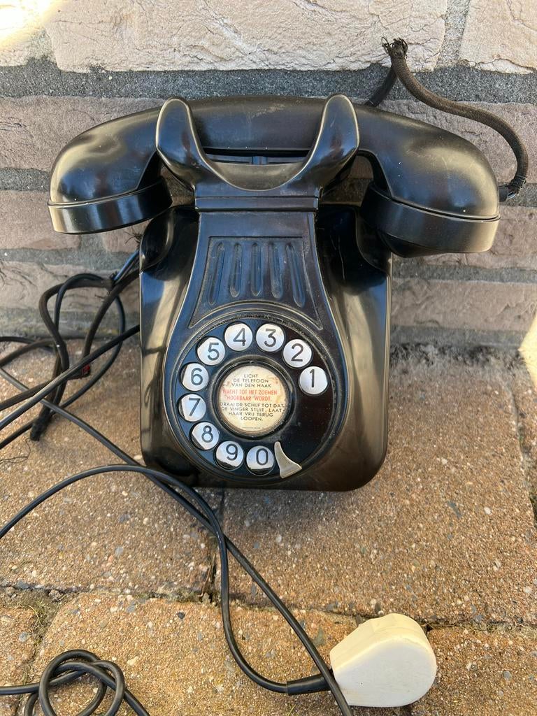 Bakelieten wandtelefoon, Telecommunicatie, Ophalen, Gebruikt, 1 handset