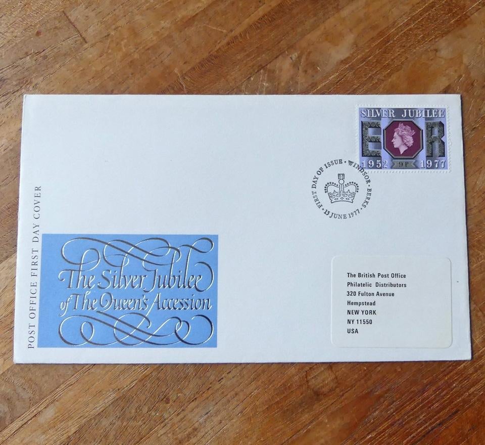 Eerstedag envelop Queen Elizabeth Silver Jubilee 1977, Verzamelen, Ophalen of Verzenden, Gebruikt, Nederland, Postzegel(s) of Munt(en)