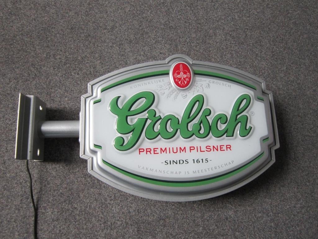 GROLSCH BIER LICHTRECLAME, Verzamelen, Biermerken, Ophalen, Zo goed als nieuw, Overige typen, Grolsch