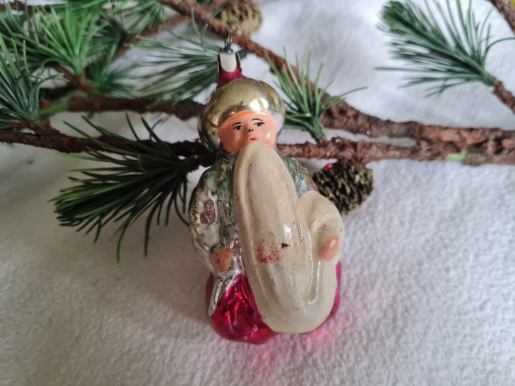 Antieke oude kerstbal ornament, Ophalen of Verzenden, Gebruikt