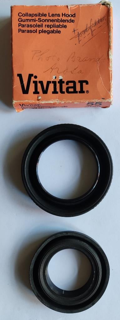 Collapsible Lens Hood Vivitar 55 0243674 + een andere, Ophalen of Verzenden