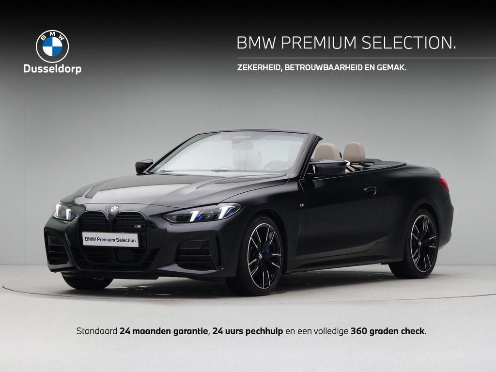 BMW 4 Serie M440i xDrive Cabrio M-Sport (bj 2025, automaat), Auto's, BMW, Automaat, Zwart, 4 stoelen, Zwart