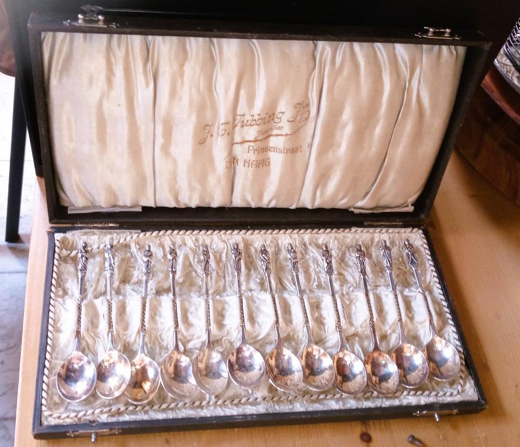 12 mooie apostel lepeltjes, Ophalen of Verzenden