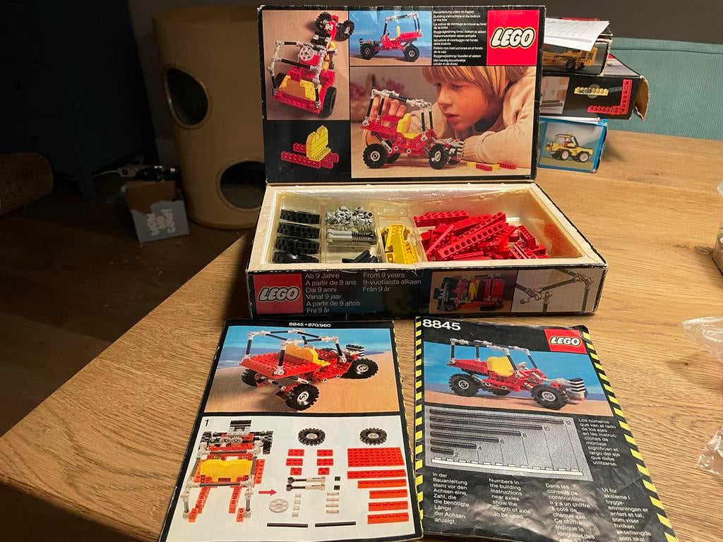 Lego Technic 8845 Buggy Vintage - Compleet met doos en boekj, Ophalen of Verzenden, Gebruikt, Complete set, Lego