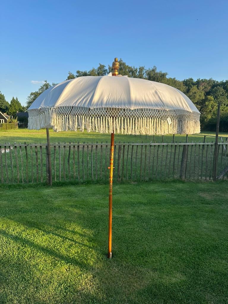 Ibiza parasol, Tuin en Terras, Parasols, Ophalen, Zo goed als nieuw, 1 tot 2 meter, Strandparasol
