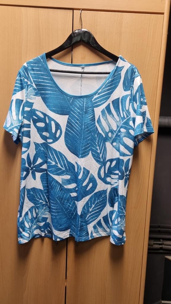 Leuk blauw zomershirt maat 46, Blauw, Maat 46/48 (XL) of groter, Ophalen of Verzenden, Korte mouw