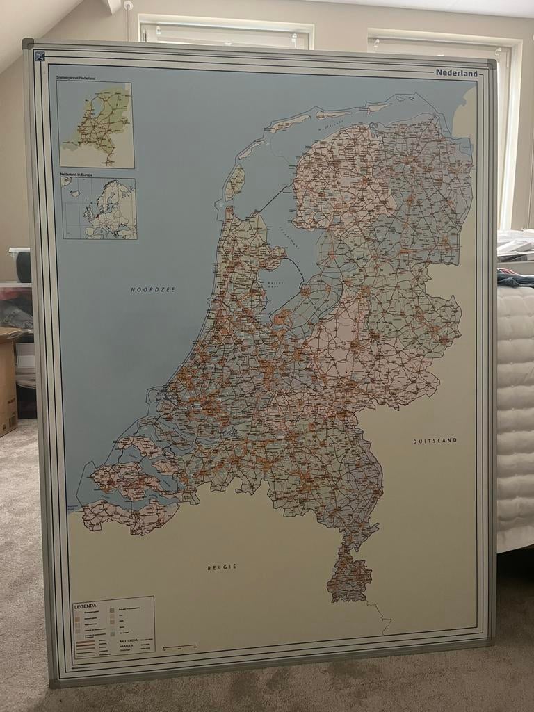Magneetbord Landkaart Nederland - Zo goed als nieuw, Ophalen, 2000 tot heden, Nederland, Landkaart