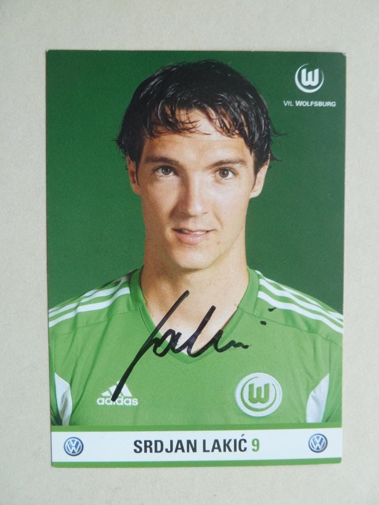 Spelerskaart  Srdjan.Lakic. Vfl Wolfsburg.  2011/12, Verzamelen, Ophalen of Verzenden, Zo goed als nieuw, Buitenlandse clubs, Spelerskaart