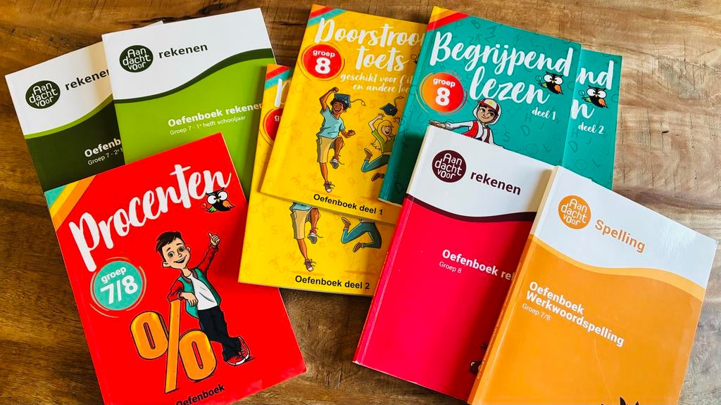 Oefenboeken Rekenen, Begrijpend Lezen, Spelling: Groep 7/8, Ophalen of Verzenden, Zo goed als nieuw, Overige niveaus, Nederlands