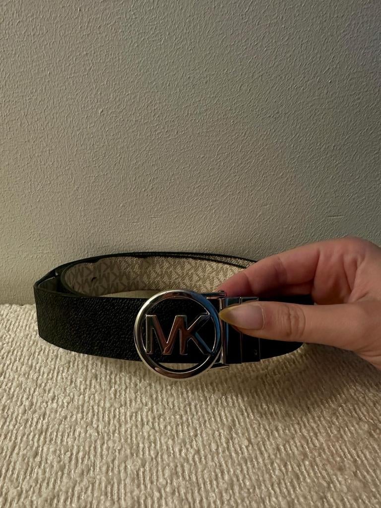 Michael Kors riem dames (beige en zwart), Michael Kors, 3 tot 5 cm, Zwart, 90 tot 100 cm