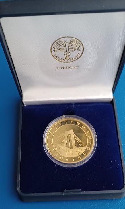 Rotterdam 1 Porter Brons Proof - 1990, Verzenden, Brons, Nederland