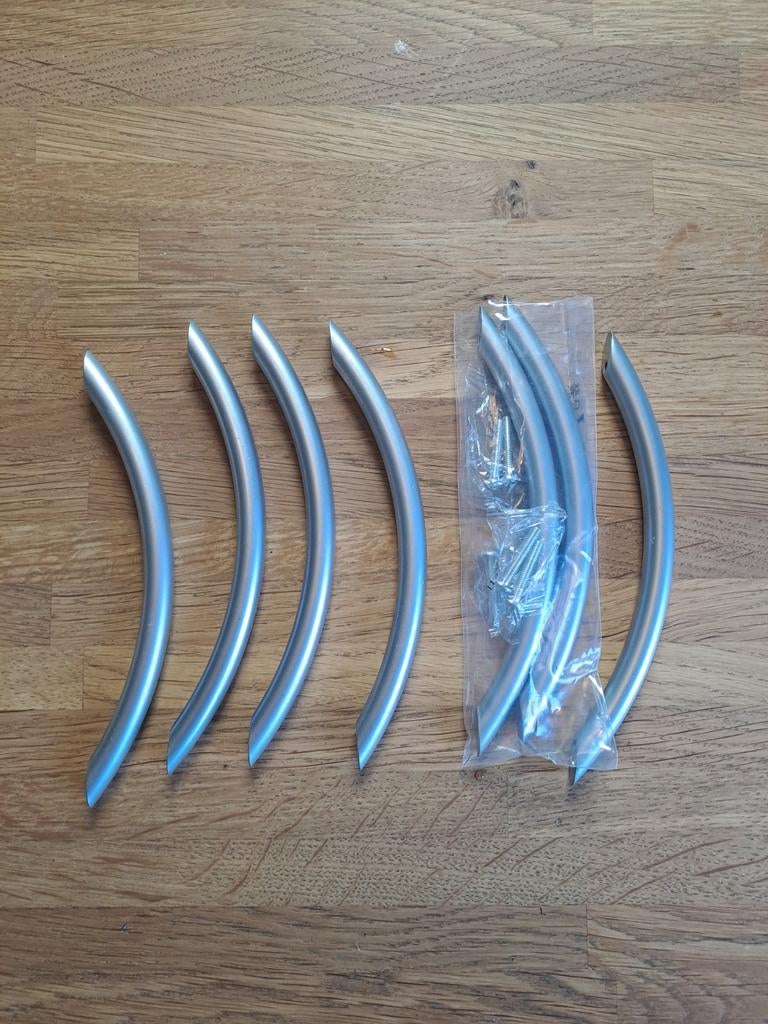 7 handgrepen zilverkleurig 128mm, Ophalen of Verzenden, Minder dan 25 cm, Minder dan 50 cm, Minder dan 100 cm