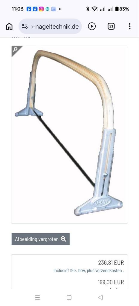 Osborne koudschuim polyether zaag, Ophalen