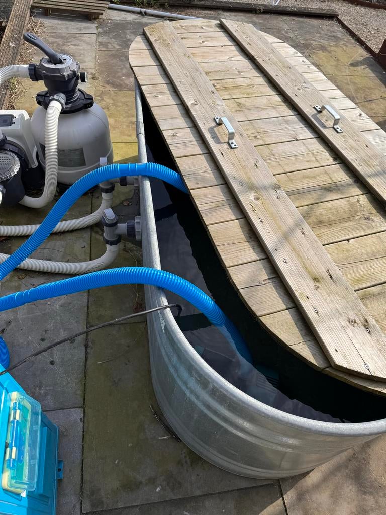 IJsbad set: Stocktank, Khione C2 koeler & filterpomp, Gebruikt, Minder dan 80 cm, Overige typen, Ophalen of Verzenden