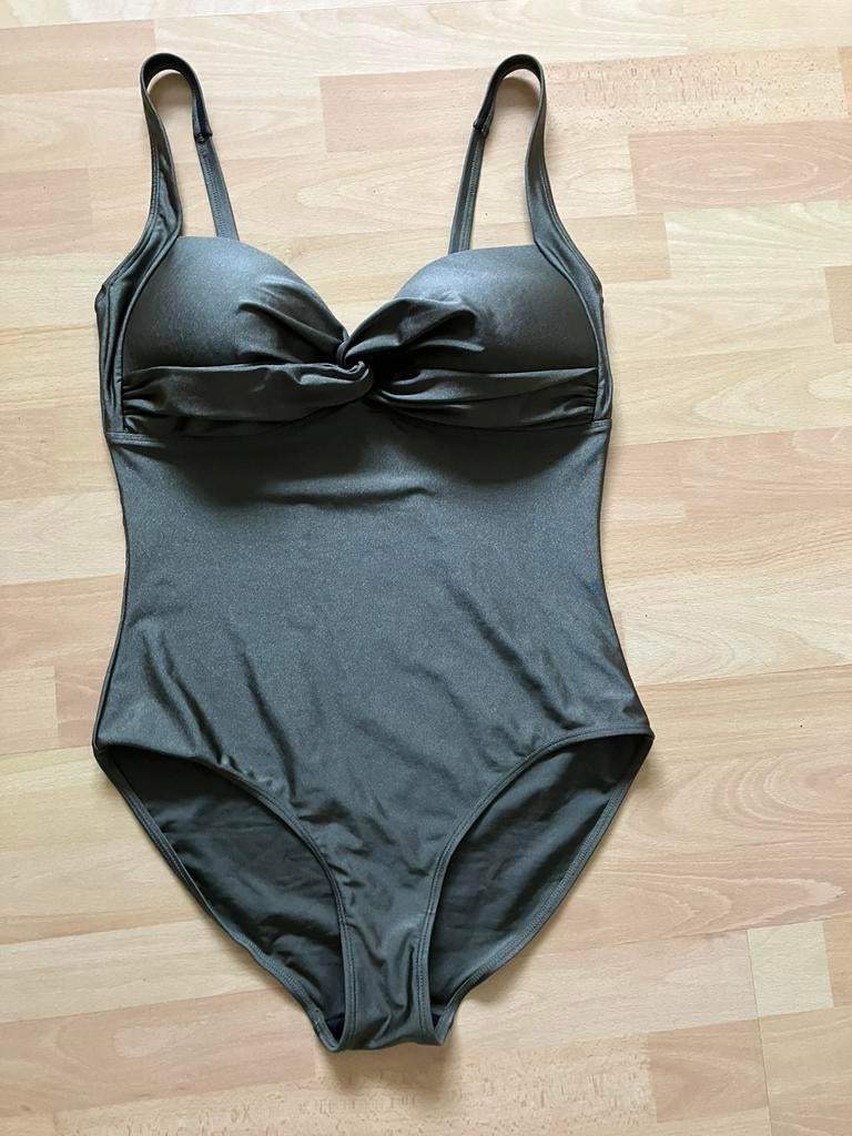 Zeeman donkerlegergroen badpak mt 44 izgs, Ophalen of Verzenden, Gedragen, Groen, Badpak