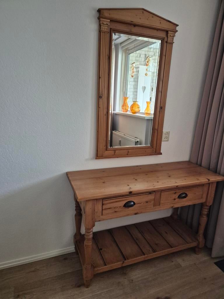 Sidetable grenen, Huis en Inrichting, Tafels | Sidetables, Ophalen, 100 tot 150 cm, Zo goed als nieuw, Grenenhout