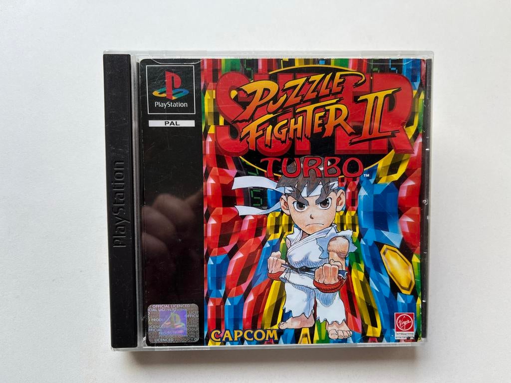 Puzzle Fighter II Turbo PlayStation 1, Puzzel en Educatief, Gebruikt, T, 2 spelers