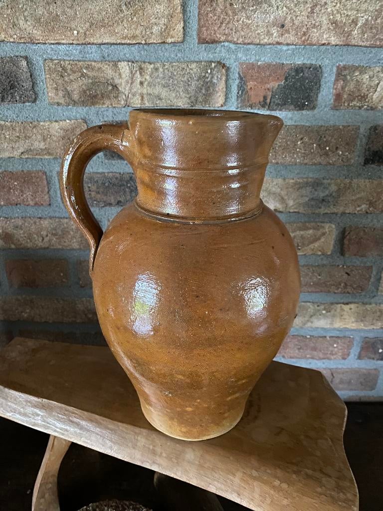 Brocante oude Franse Gres kruik, Ophalen of Verzenden