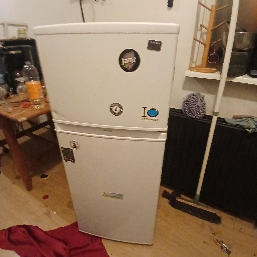 koelkast, Ophalen, Gebruikt, 100 tot 150 cm, Wit