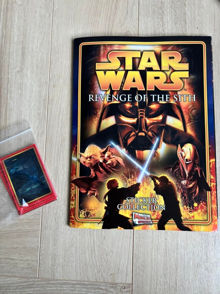 STAR WARS MERLIN STICKERBOEK REVENGE OF THE SITH, Ophalen of Verzenden, Zo goed als nieuw, Boek of Poster