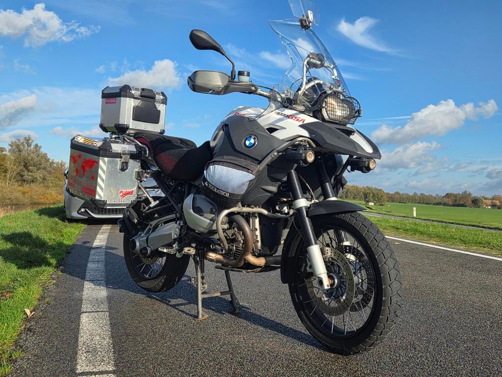 Mooie Wit / rood / zwarte BMW R 1200 GS Adventure (bj: 2008), Motorrijbewijs A, 1170 cc, Particulier, Meer dan 35 kW