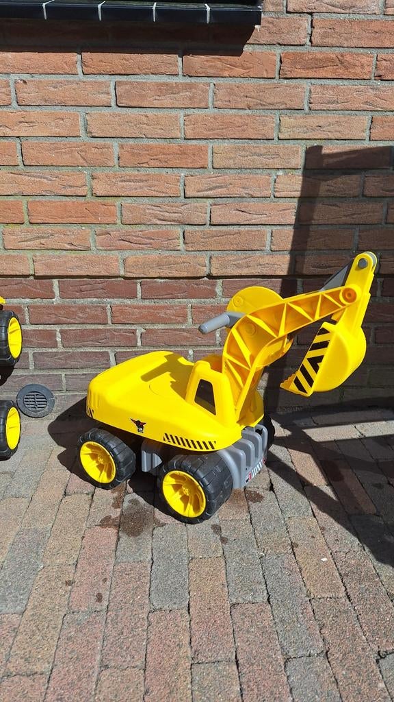 Gele BIG Power Worker Maxi graafmachine loopauto, Ophalen, Zo goed als nieuw, Loopvoertuig