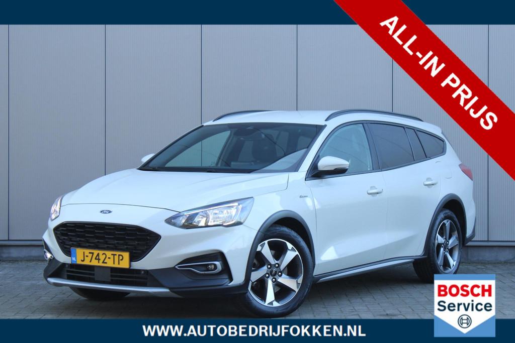 Ford Focus Wagon Wagon 1.0 EcoBoost Hybrid Active X Business, Stof, Gebruikt, Wit, Origineel Nederlands