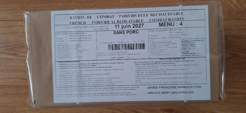 ICR 24h - Frans legerrantsoen menu 4, Ophalen of Verzenden, Overige soorten, Overige gebieden, Overige typen