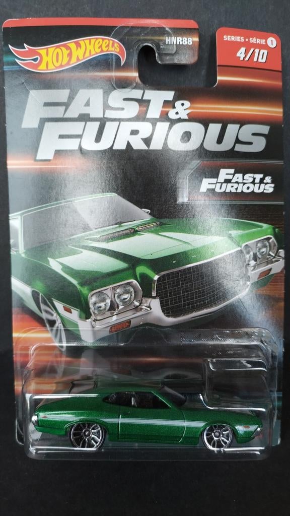Ford Gran Torino Sport 1972 1:64 Hotwheels Fast Furious Pol, 1186 MJ 1 NL, Auto, Verzenden, Nieuw