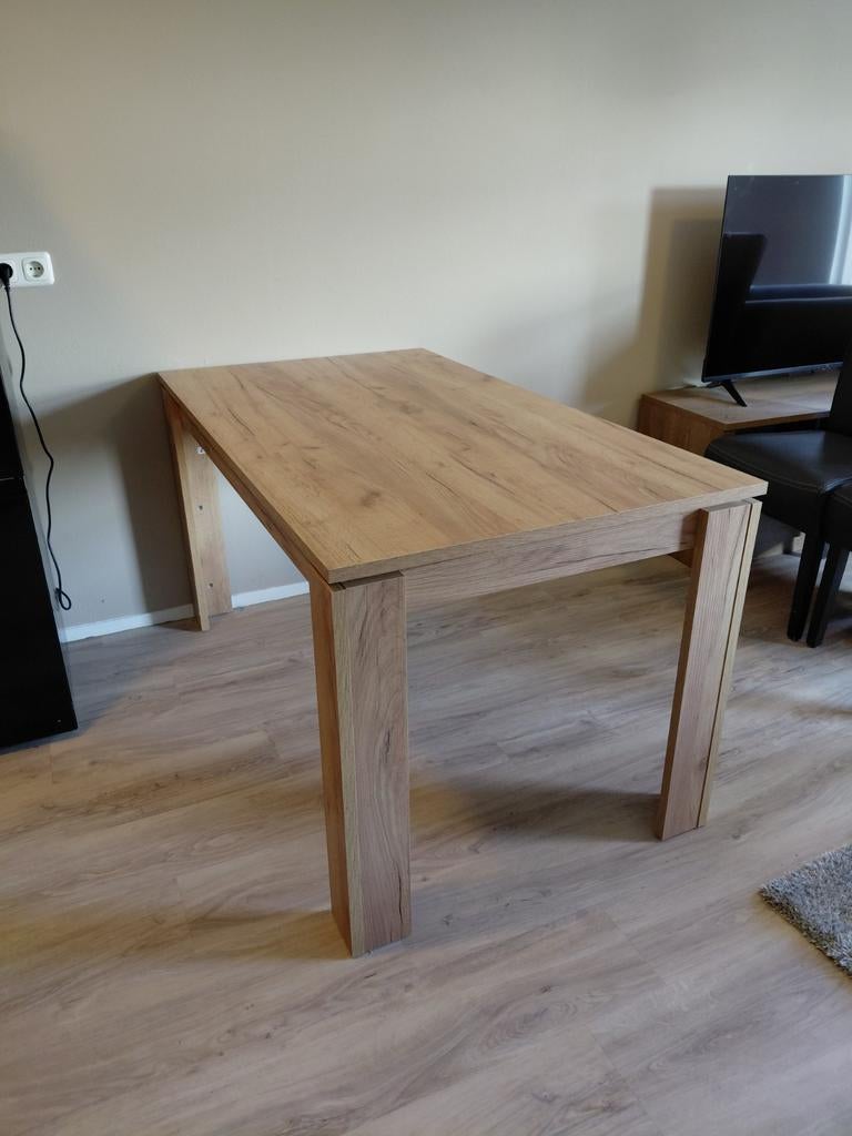 Mooie eethoek met tafel (140x80) en 4 stoelen, Huis en Inrichting, Tafels | Eettafels, Ophalen, Gebruikt, 100 tot 150 cm, 50 tot 100 cm