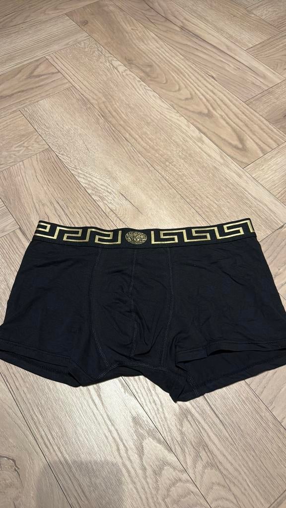 Zwarte boxershorts met goud embleem, Ophalen of Verzenden, Zwart, Boxer