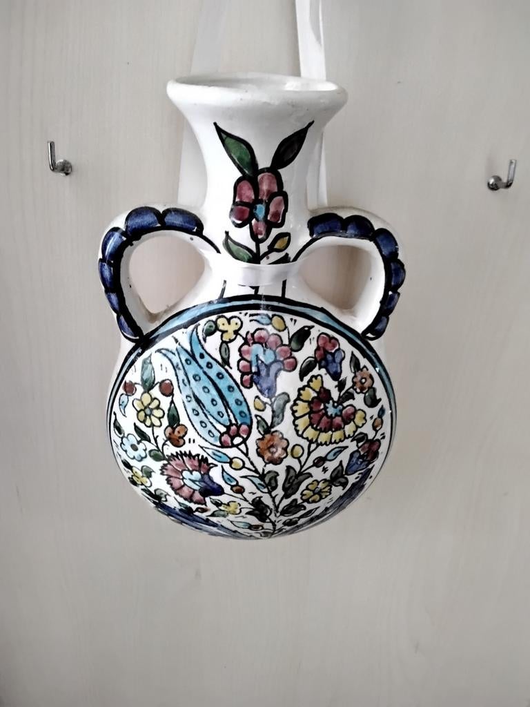 2 vaasjes met bloemenpatroon met platte achterkant, Ophalen of Verzenden