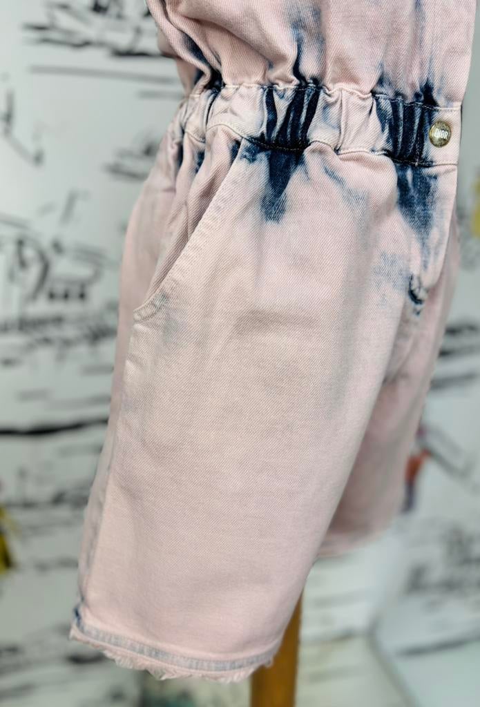 Dior roze en blauwe denim jumpsuit meisje maat 6 (720 euro), Dior, Jurk of Rok, Dior EU, Verzenden