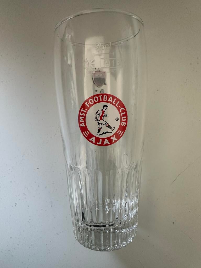 Ajax bierglas 25cl - Amst. Football-Club Ajax jupiter, Glas of Glazen, Verzenden, Overige stijlen, Glas