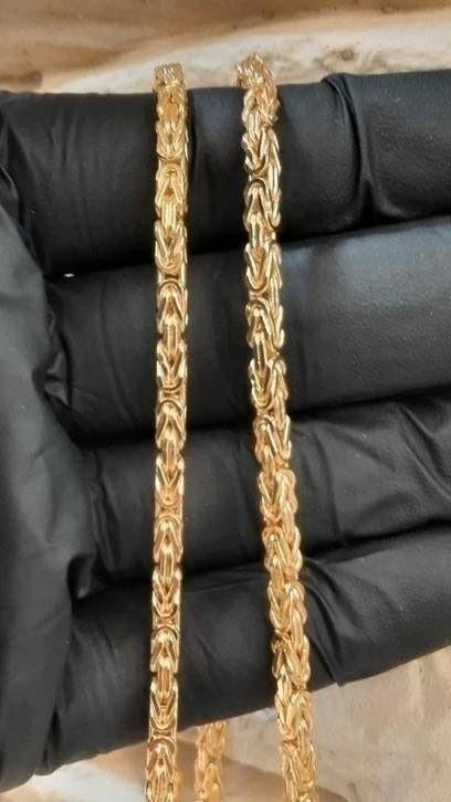 gouden Koningsketting 14kt, Www.bredajuwelier.nl, Nieuw, Ophalen of Verzenden, Www.bredajuwelier.nl