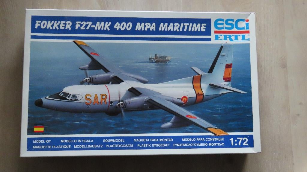 F-27 Maritiem incl Dutch Decalset Esci 1/72, Ophalen of Verzenden, Gebruikt, 1:72 tot 1:144, Overige merken