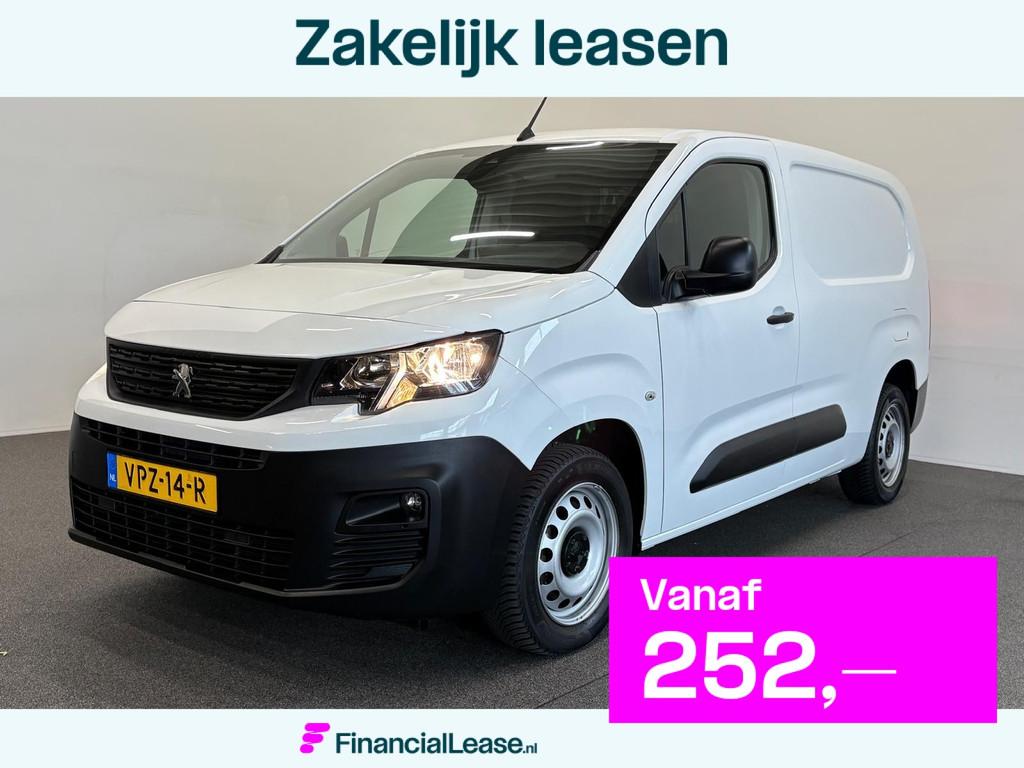 Peugeot Partner 1.5 BlueHDI Premium Long Airco Navi Carplay, Auto's, Bestelauto's, Bedrijf, Lease, Financial lease, ABS, Airconditioning