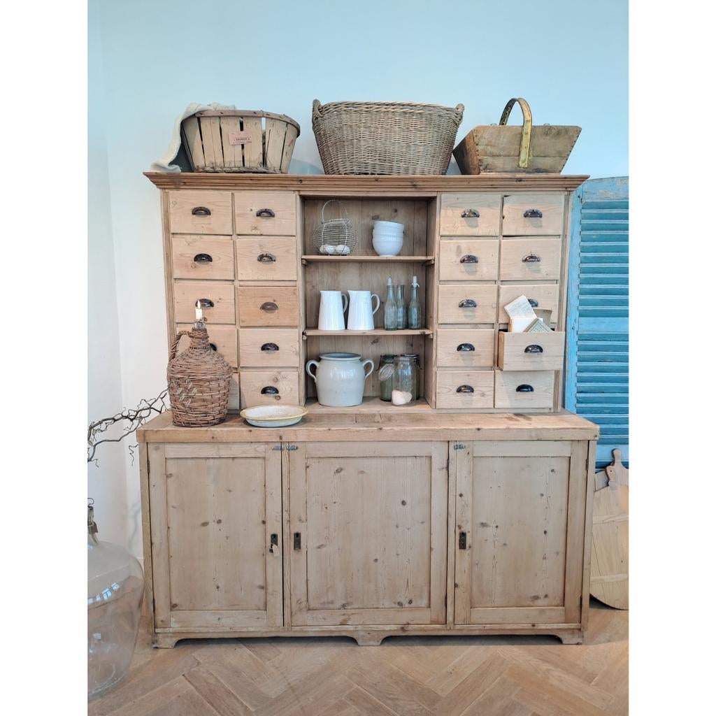 Oude apothekerskast, oude grutterskast, oude kast, Ophalen, Gebruikt, 25 tot 50 cm, Minder dan 100 cm