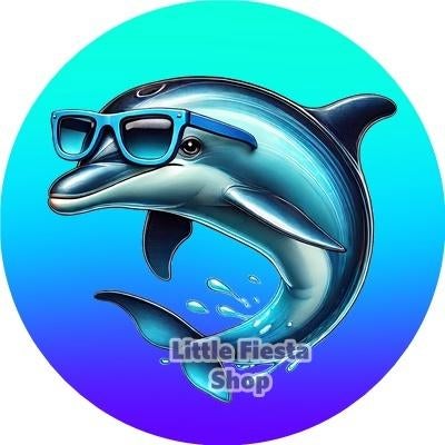 L1344 icing frosting dolfijn 19cm eetbare taart print top, Hobby en Vrije tijd, Taarten en Cupcakes maken, Nieuw, Versiering, Taarten