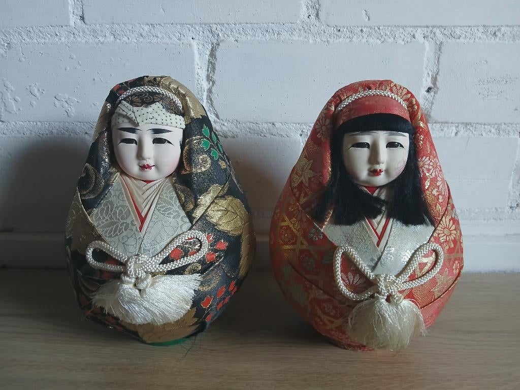 hinadaruma Japanse Poppen vintage, Ophalen of Verzenden