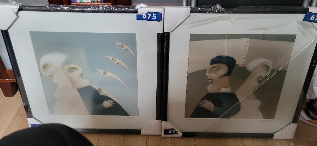 Schilderij 2 stuks, Antiek en Kunst, Ophalen