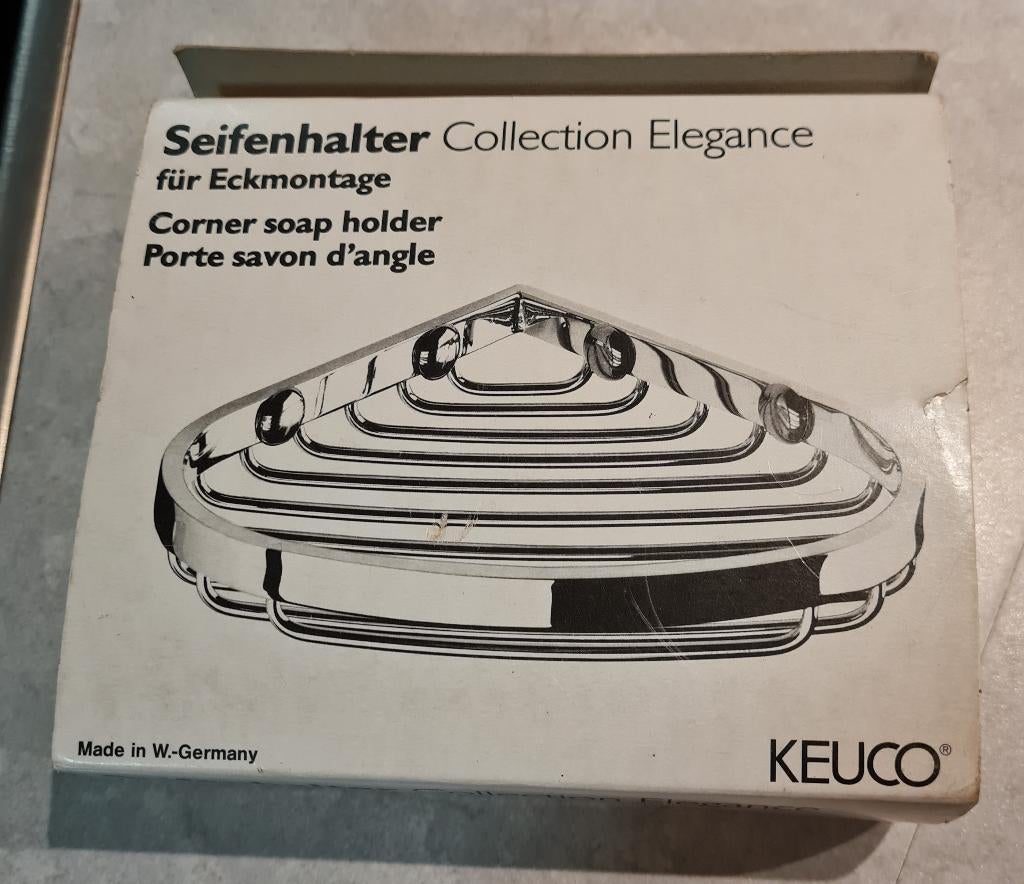 Mooie design hoek zeephouder van Keuco - chroom - nieuw, Ophalen of Verzenden, Nieuw, Overige typen