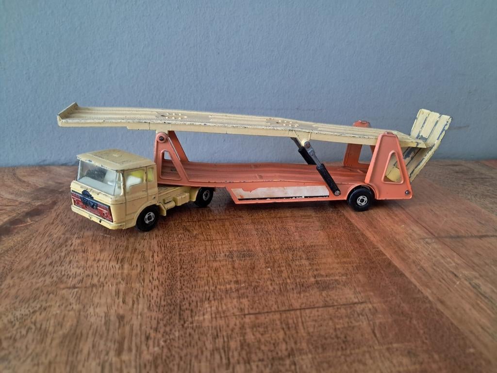 Vintage Matchbox auto transporter vrachtwagen, Ophalen of Verzenden, Gebruikt, Bus of Vrachtwagen