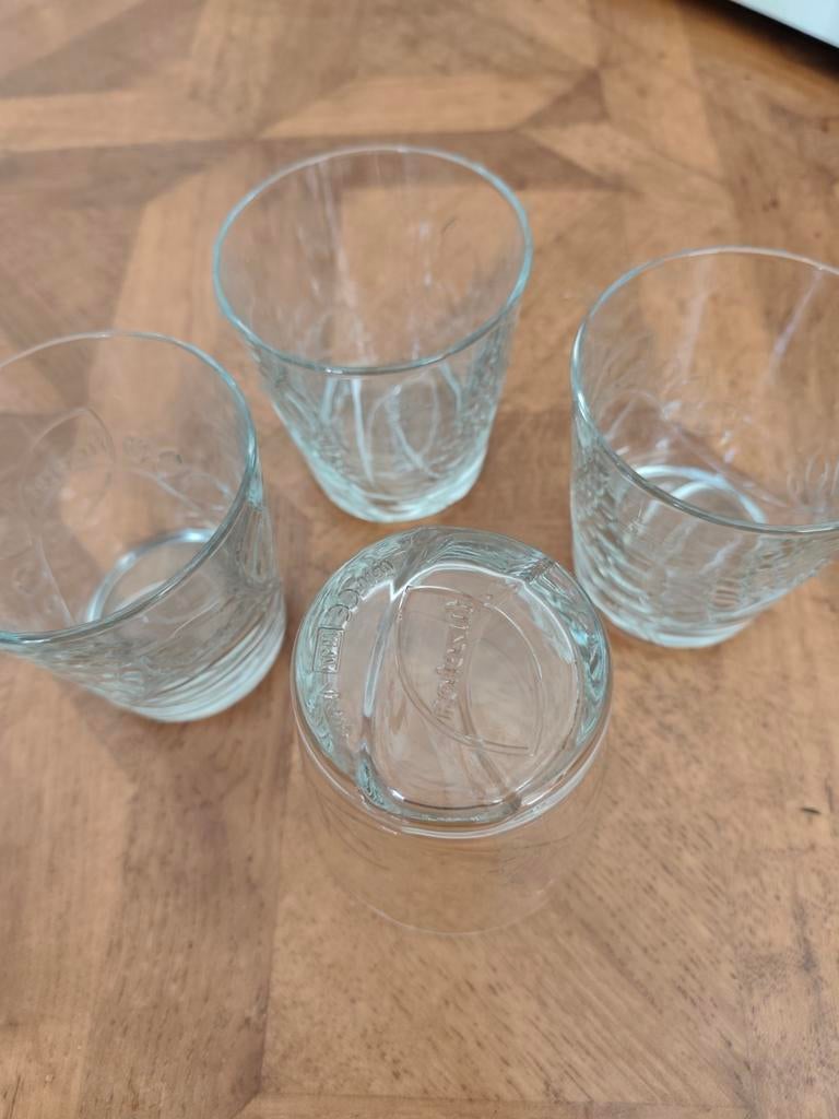 Fuze tea glas glazen 4 stuks nieuw 3,50 euro per stuk, Ophalen of Verzenden, Nieuw, Frisdrankglas