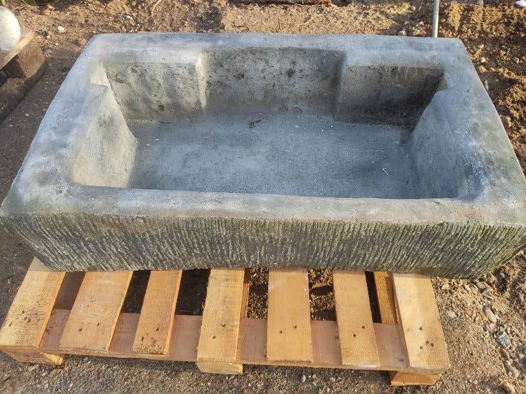 Mooie ruwe trog plantenbak waterbak bloembak LxBxH 97 60 23., Tuin en Terras, Ophalen of Verzenden, Rechthoekig, Hout