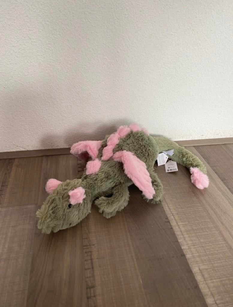Jellycat draak nieuw met kaartjes 35 cm, Ophalen of Verzenden, Nieuw, Overige typen
