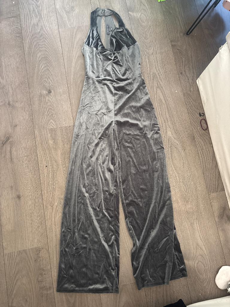 Velvet grijs blauwe jumpsuit, Kleding | Dames, Verzenden, Nieuw, Maat 36 (S), Blauw