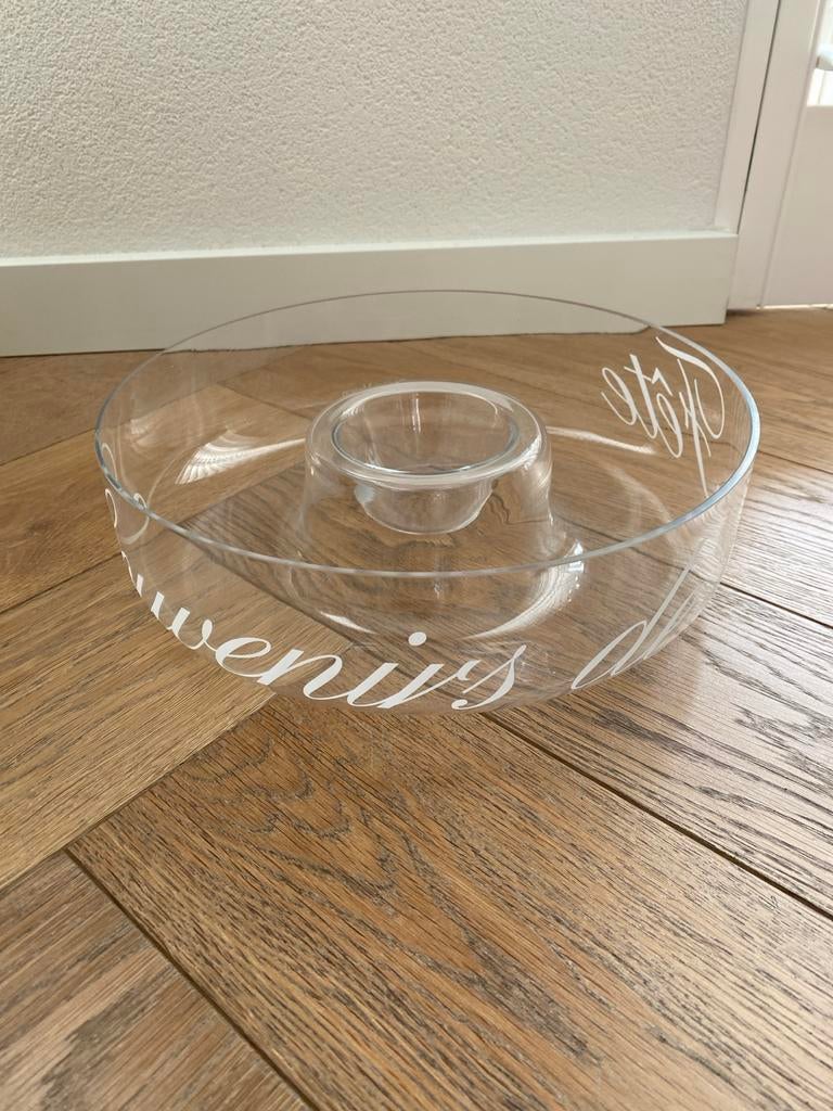 Riviera Maison schaal met dipkom - Zo goed als nieuw, Kunststof, Schaal, Rond, Ophalen of Verzenden