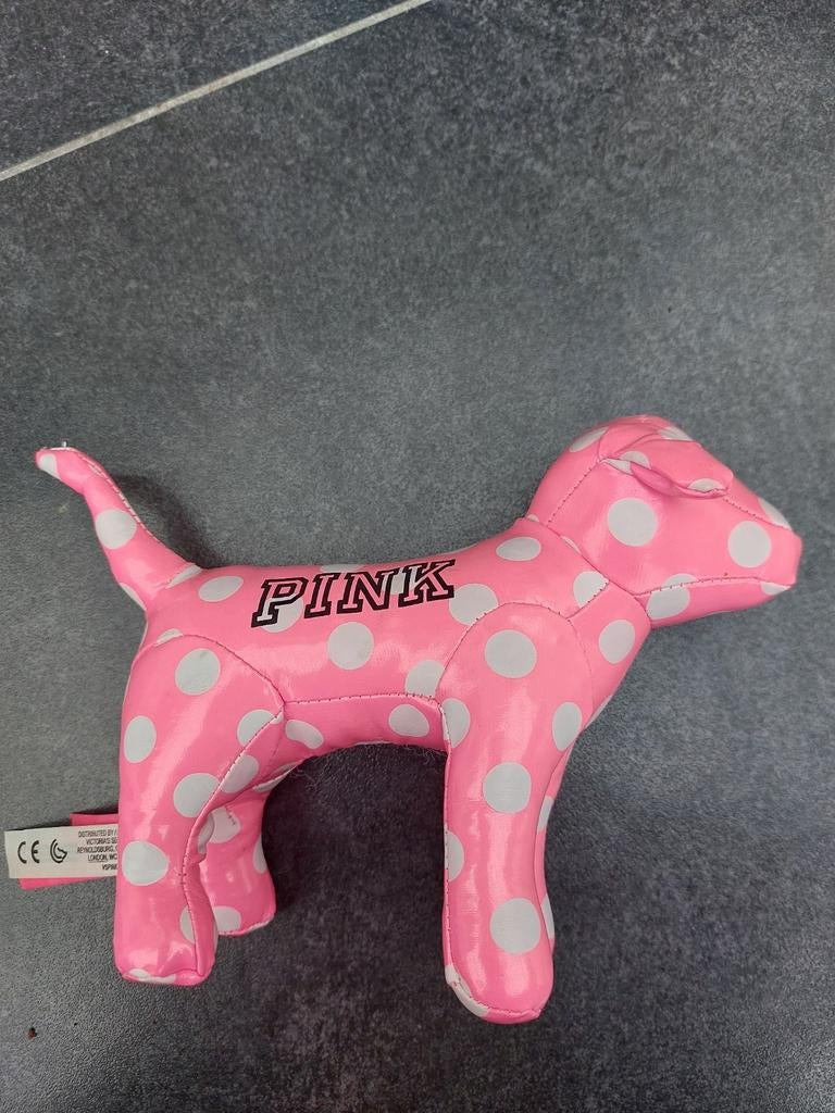 Victoria's Secret PINK Hond Knuffel Roze met Stippen, Overige merken, Roze, Klein (minder dan 20 cm), Hond
